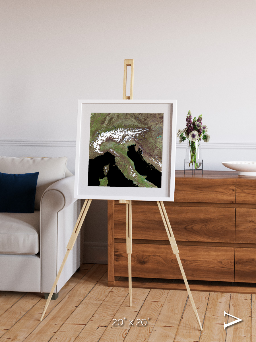 Tidal Patterns, Mediterranean Sea Framed & Mounted Print