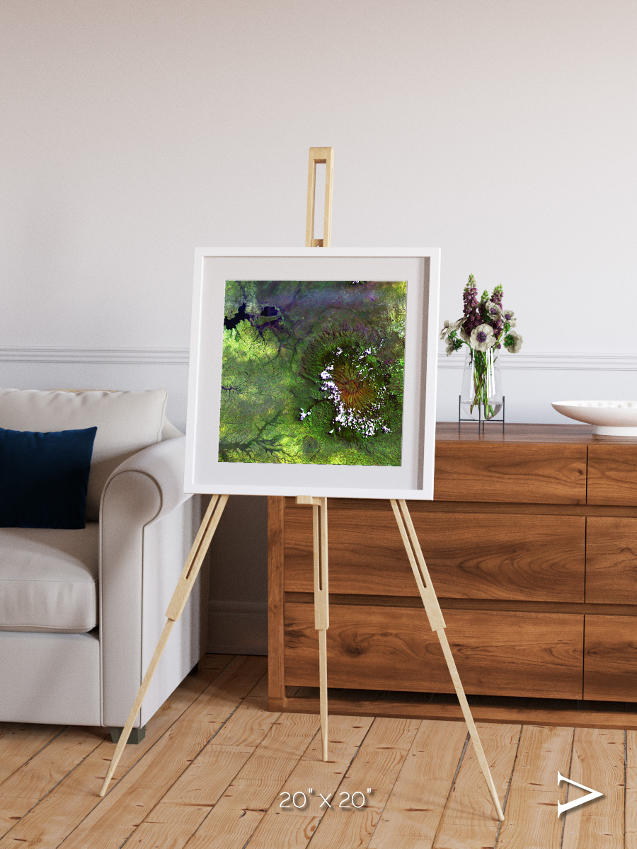 Vortex Trails, Mount Elgon Framed & Mounted Print