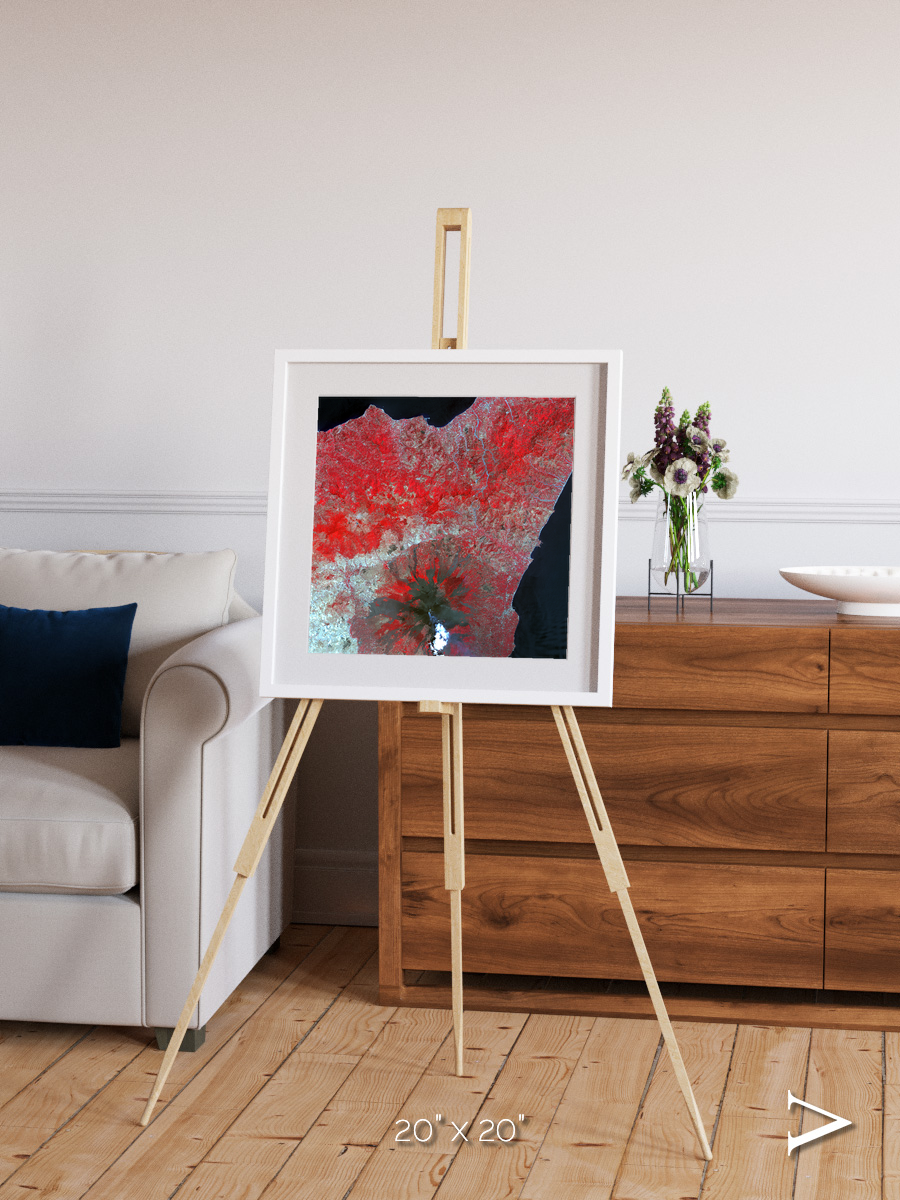 Painted Archipelago, Mt Etna Framed & Mounted Print