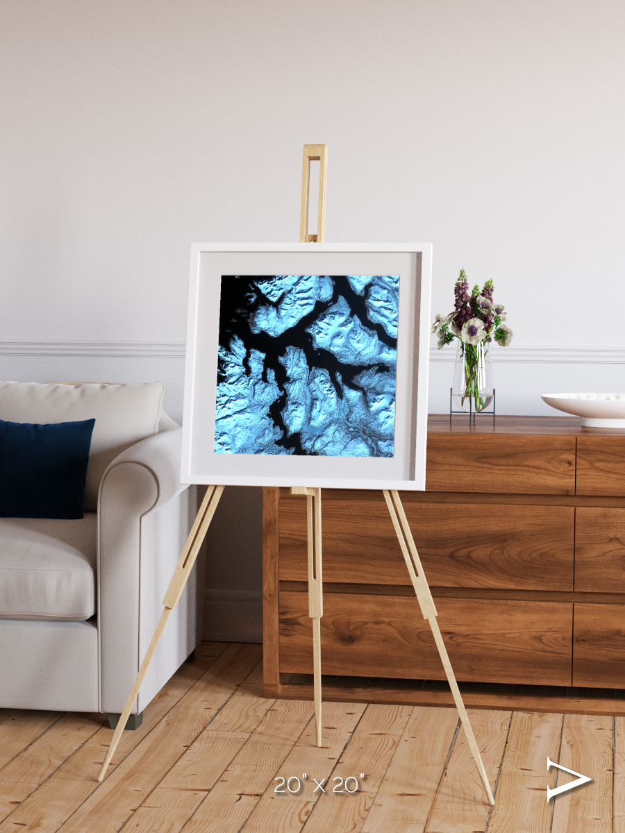 Glacial Passage, Northern Norway Framed & Mounted Print