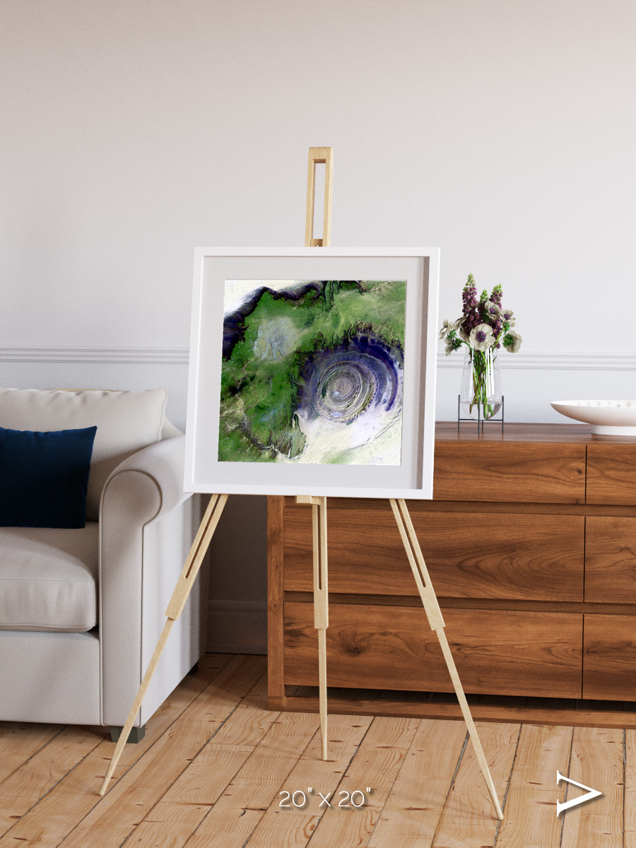 Dormant Giants, Richat Structure Framed & Mounted Print