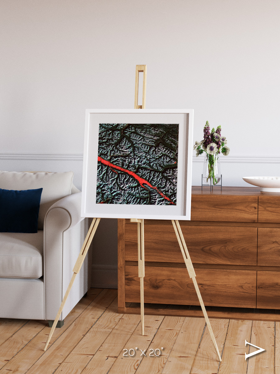 Light in the Trench, Canadian Rockies Framed & Mounted Print