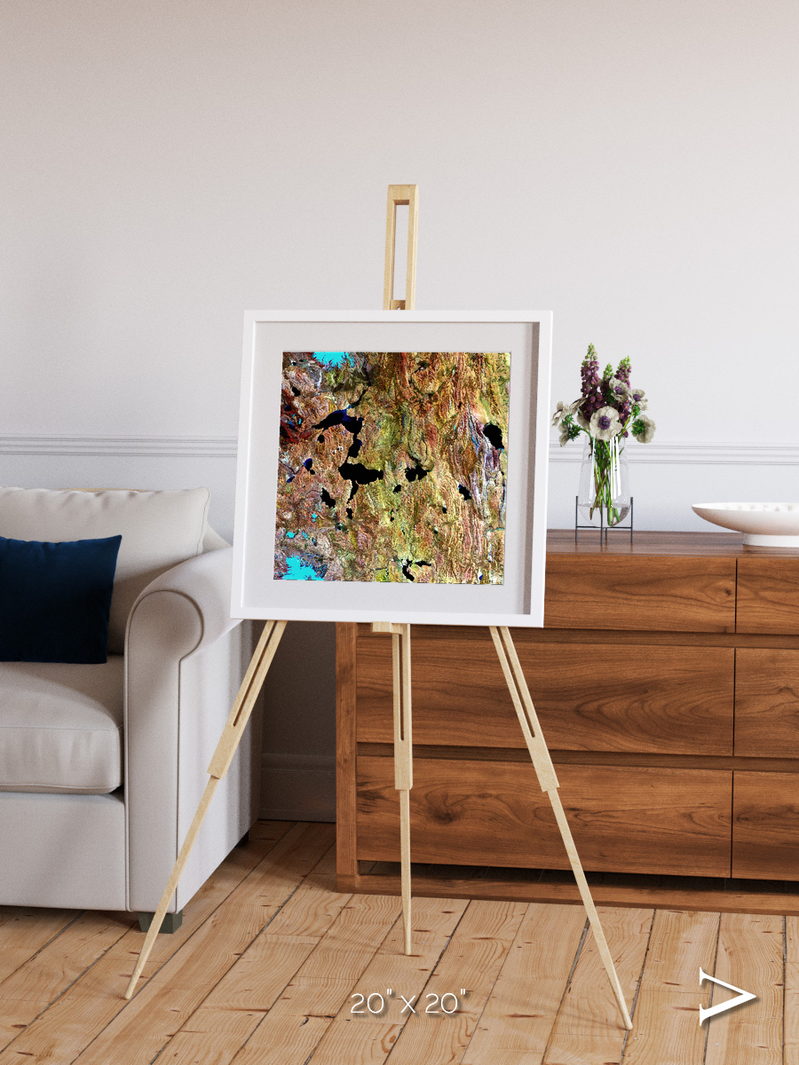 Above the Earth, Tibetan Plateau Framed & Mounted Print