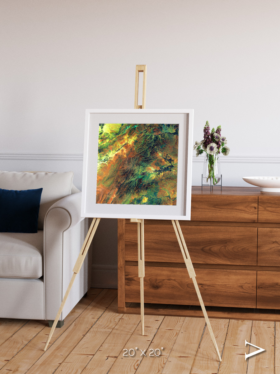 Irrigated Highlands, Eastern Afghanistan Framed & Mounted Print