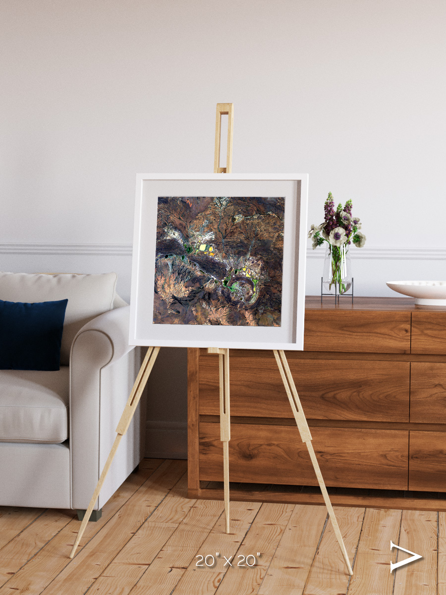 Ancient Impact, Shoemaker Crater Framed & Mounted Print