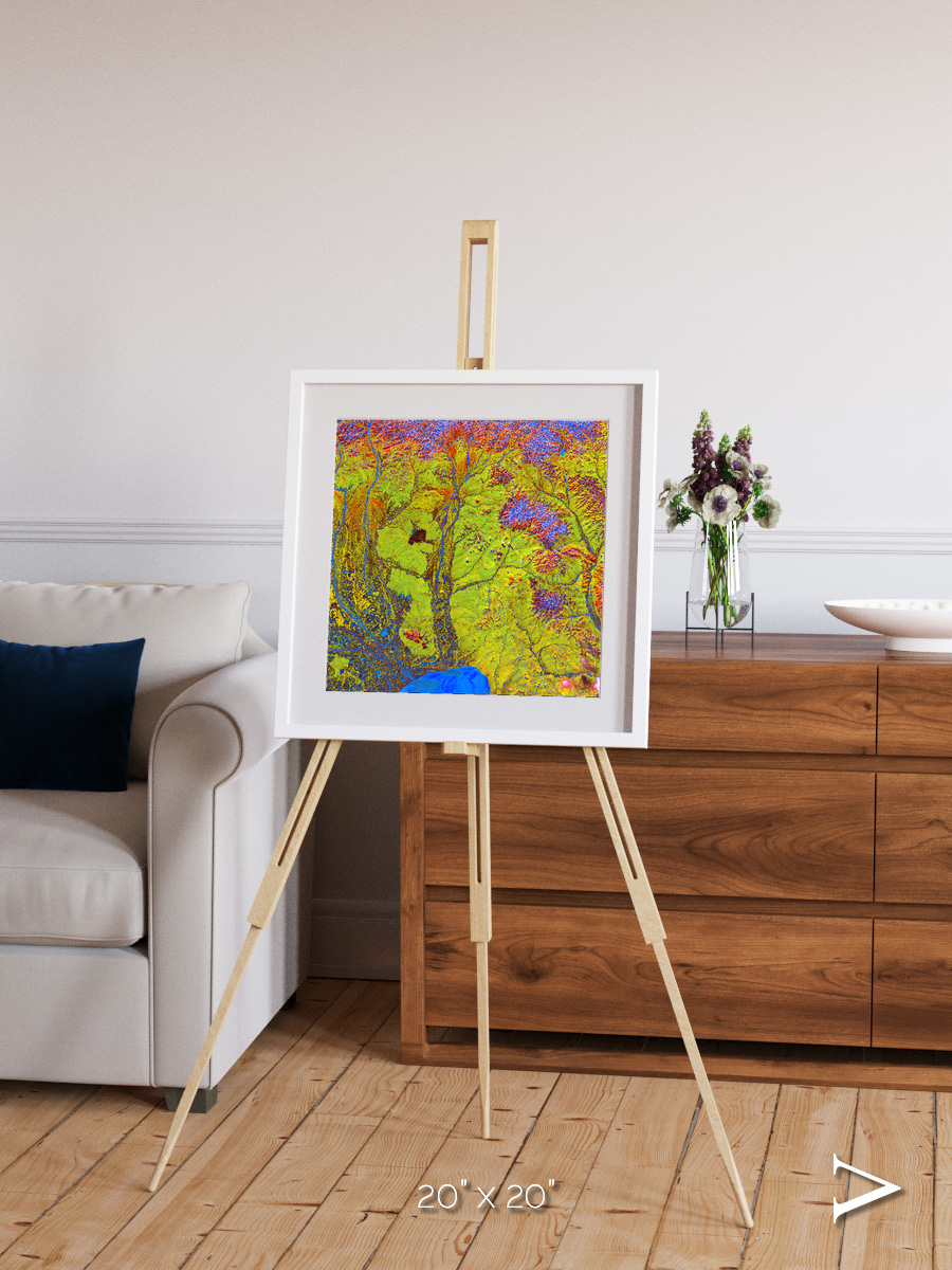 Glacial Ribbons, Chaunskaya Bay Framed & Mounted Print