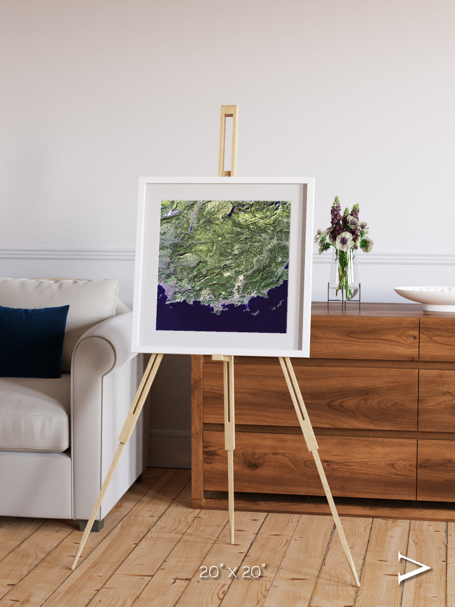 Bay and Shore, Southern Coast of France Framed & Mounted Print