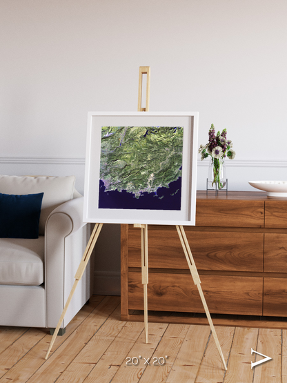 Bay and Shore, Southern Coast of France Framed & Mounted Print