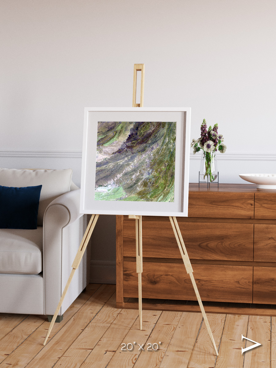 Rugged Relief, Sulaiman Mountains Framed & Mounted Print
