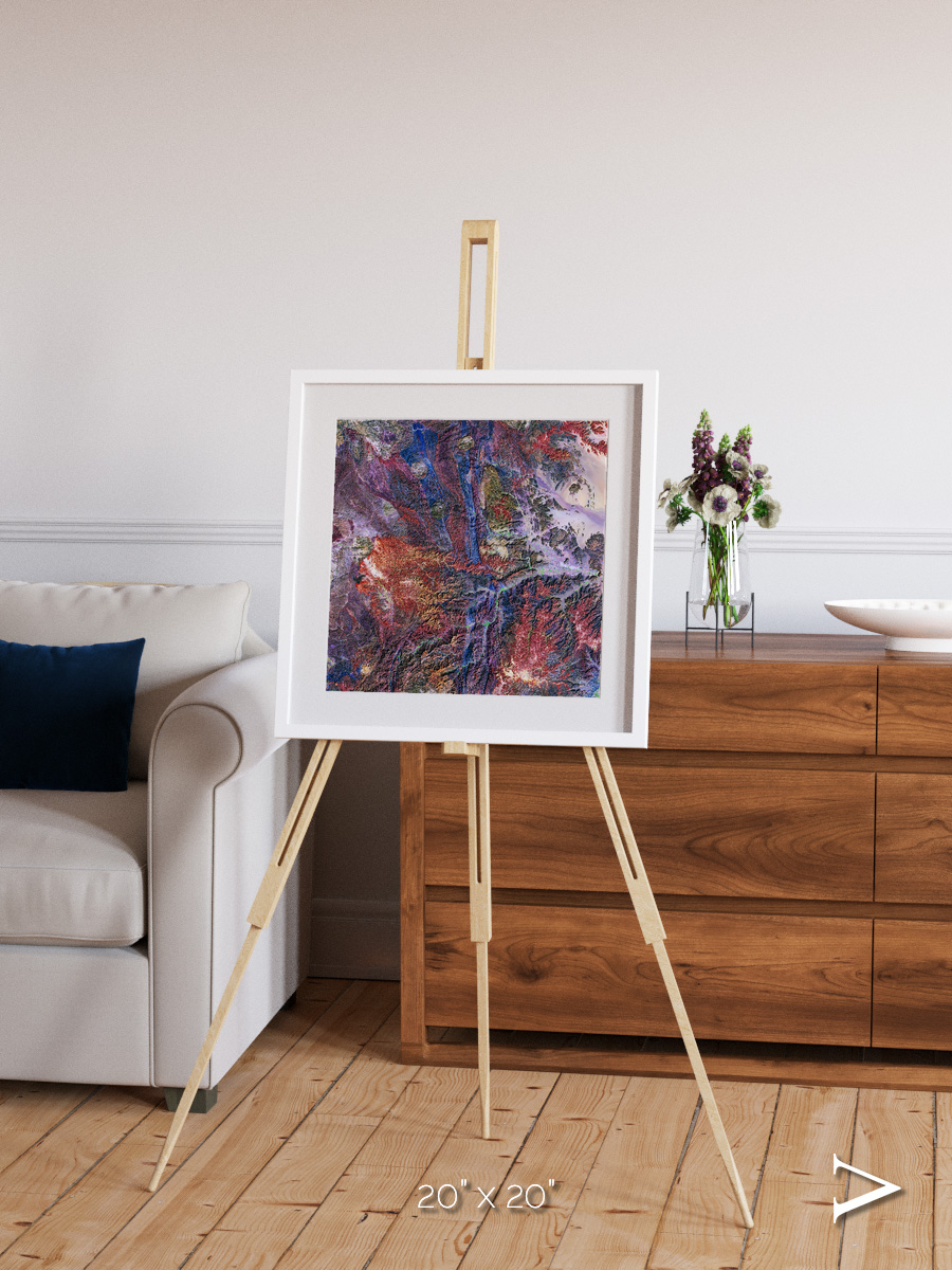 Geologic Tapestry, Asharah Fault Zone Framed & Mounted Print