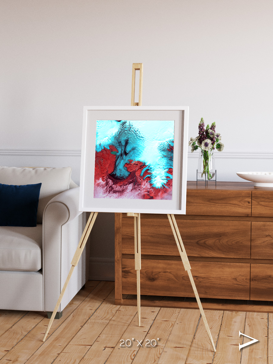 Polar Flow, Vatnajokull Glacier Ice Cap Framed & Mounted Print