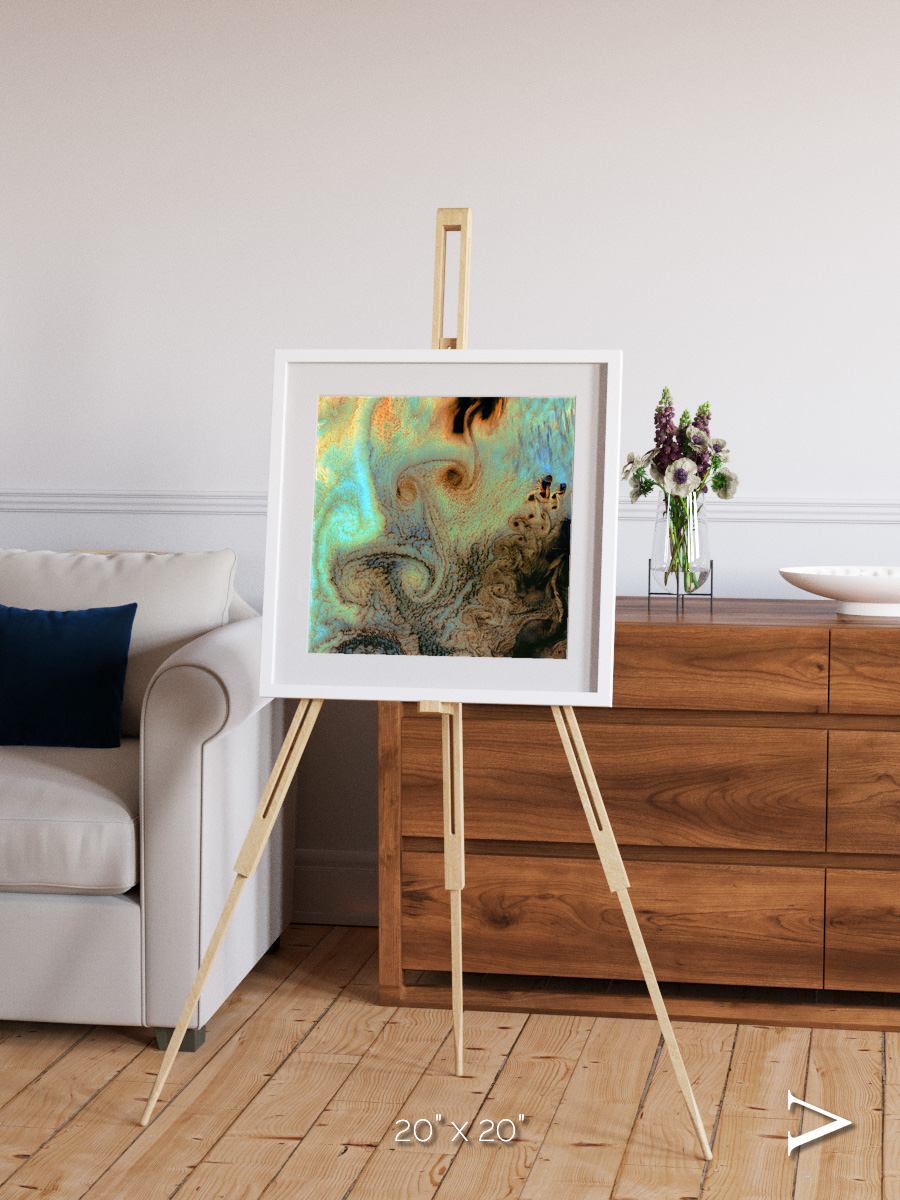 Atmospheric Patterns, Von Karman Vortices Framed & Mounted Print