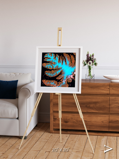 Frozen Currents, West Fjords Framed & Mounted Print