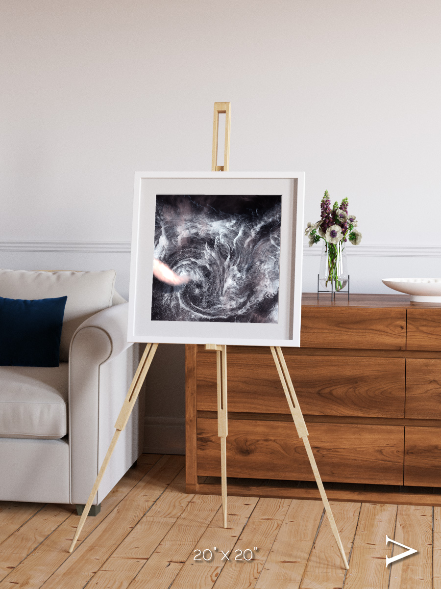 Wind Signatures, Whirlpool in the Air Framed & Mounted Print