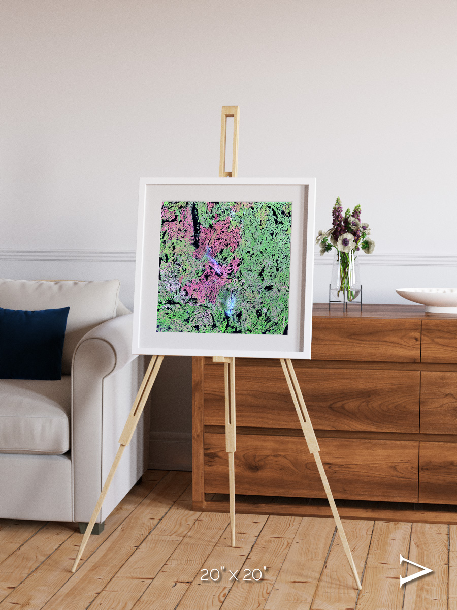 Ice River, Yellowknife Wetlands Framed & Mounted Print