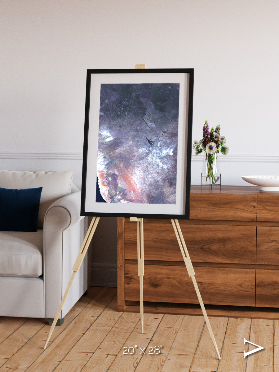 Sunlit Dunes, Africa Framed & Mounted Print
