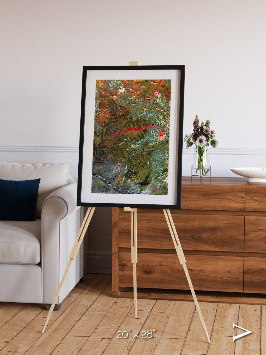 Ash and Stone, Anyuyskiy Volcano Framed & Mounted Print