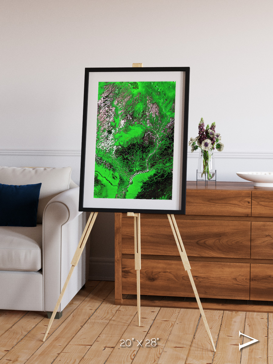 Ribbon River, Araca River Framed & Mounted Print