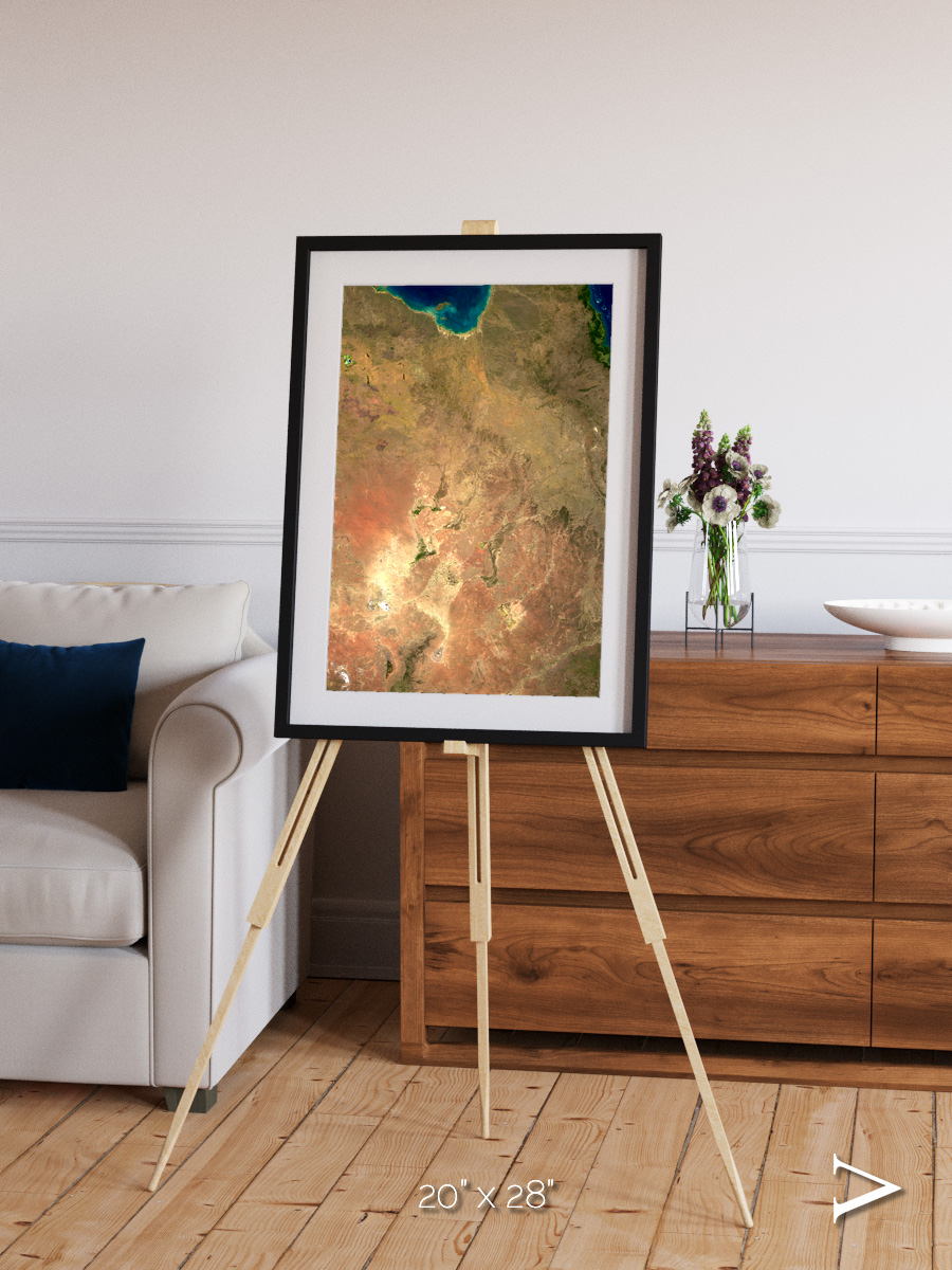 Winding Waters, Australia Framed & Mounted Print