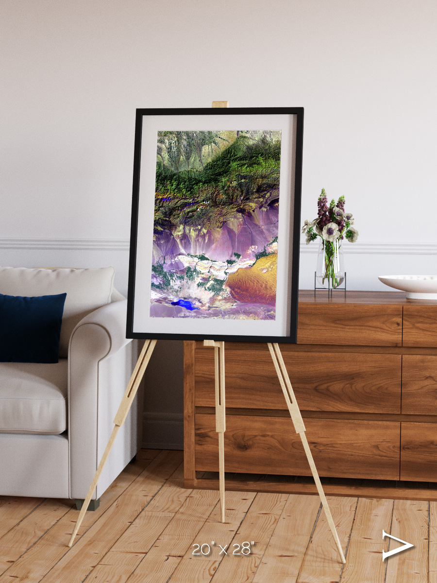 Saline Patterns, Bogda Mountains Framed & Mounted Print