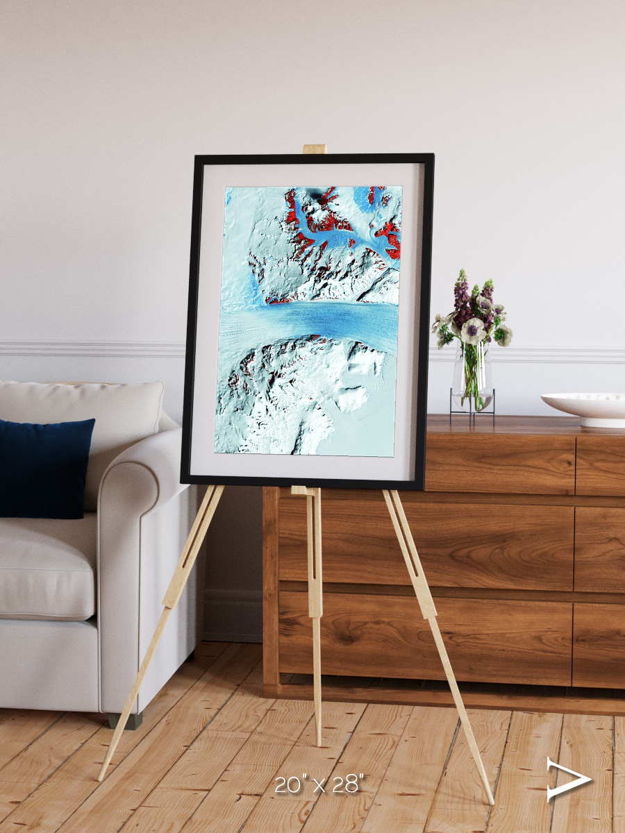 River of Ice, Byrd Glacier Framed & Mounted Print