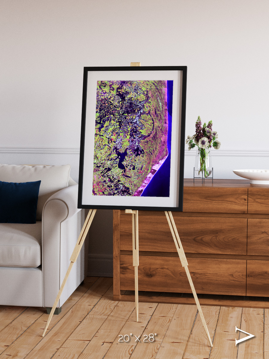 Wetland Mosaic, Cabo San Antonio Framed & Mounted Print