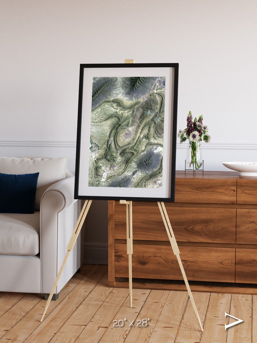 Rugged Relief, Coahuila Mexico Framed & Mounted Print