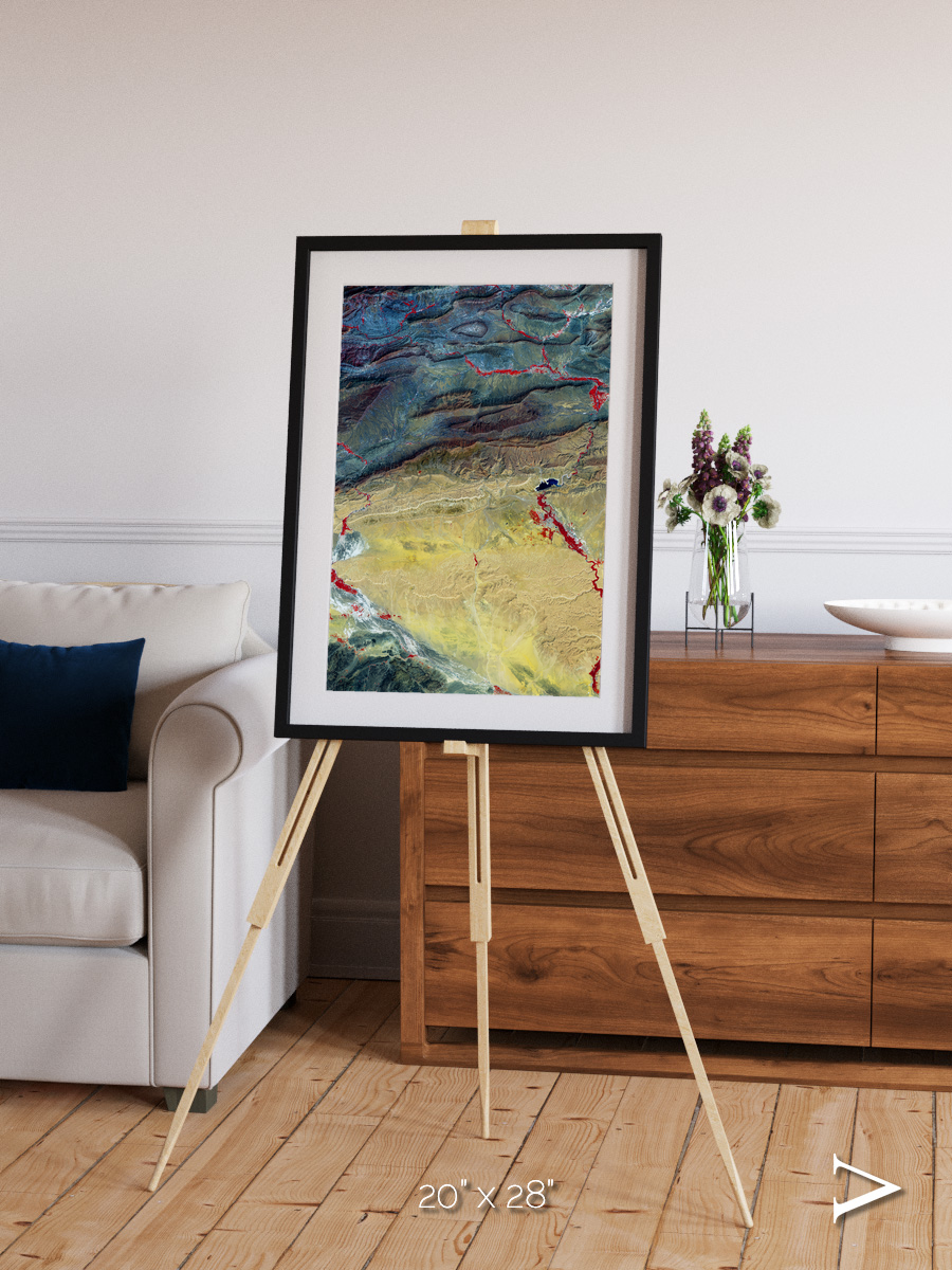 Crimson Veins, Atlas Mountains Framed & Mounted Print