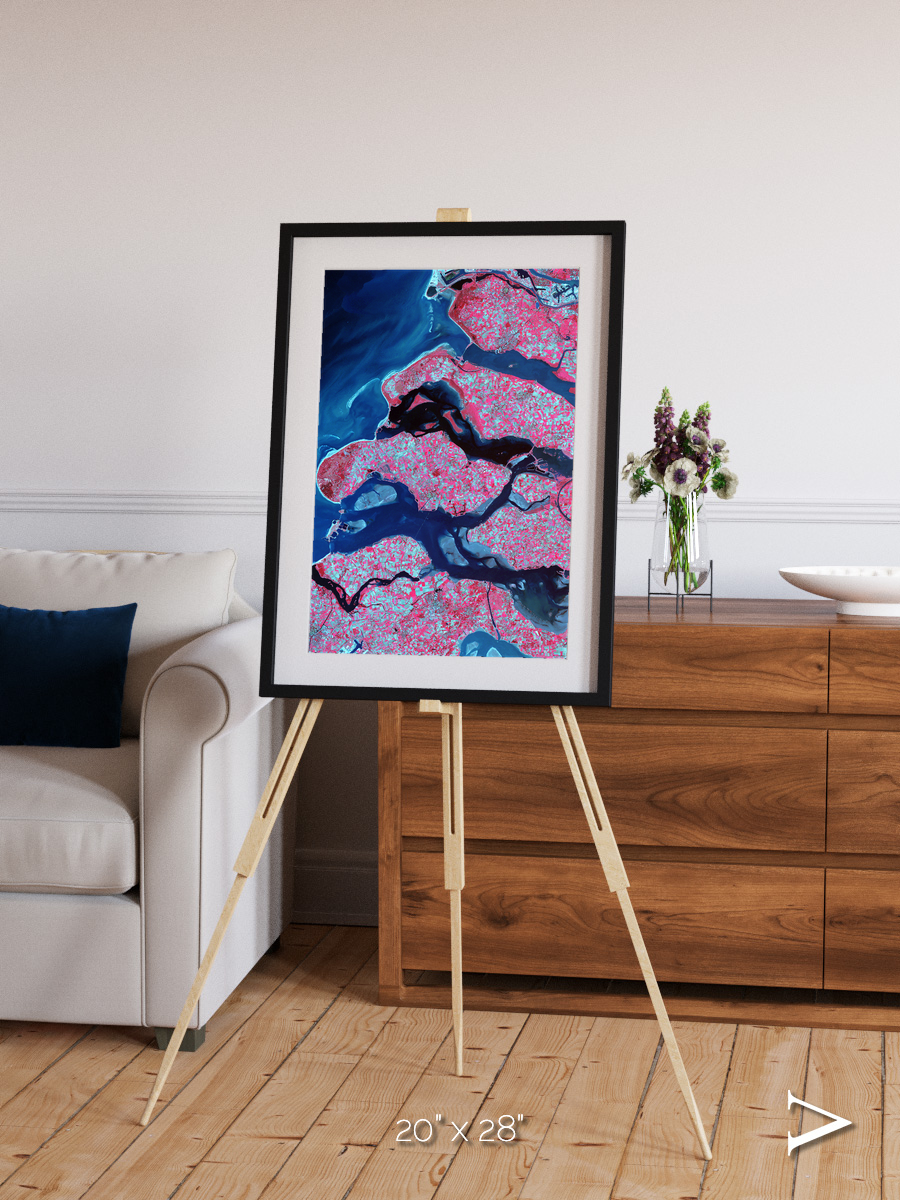 Windward Isles, Delta Region Netherlands Framed & Mounted Print