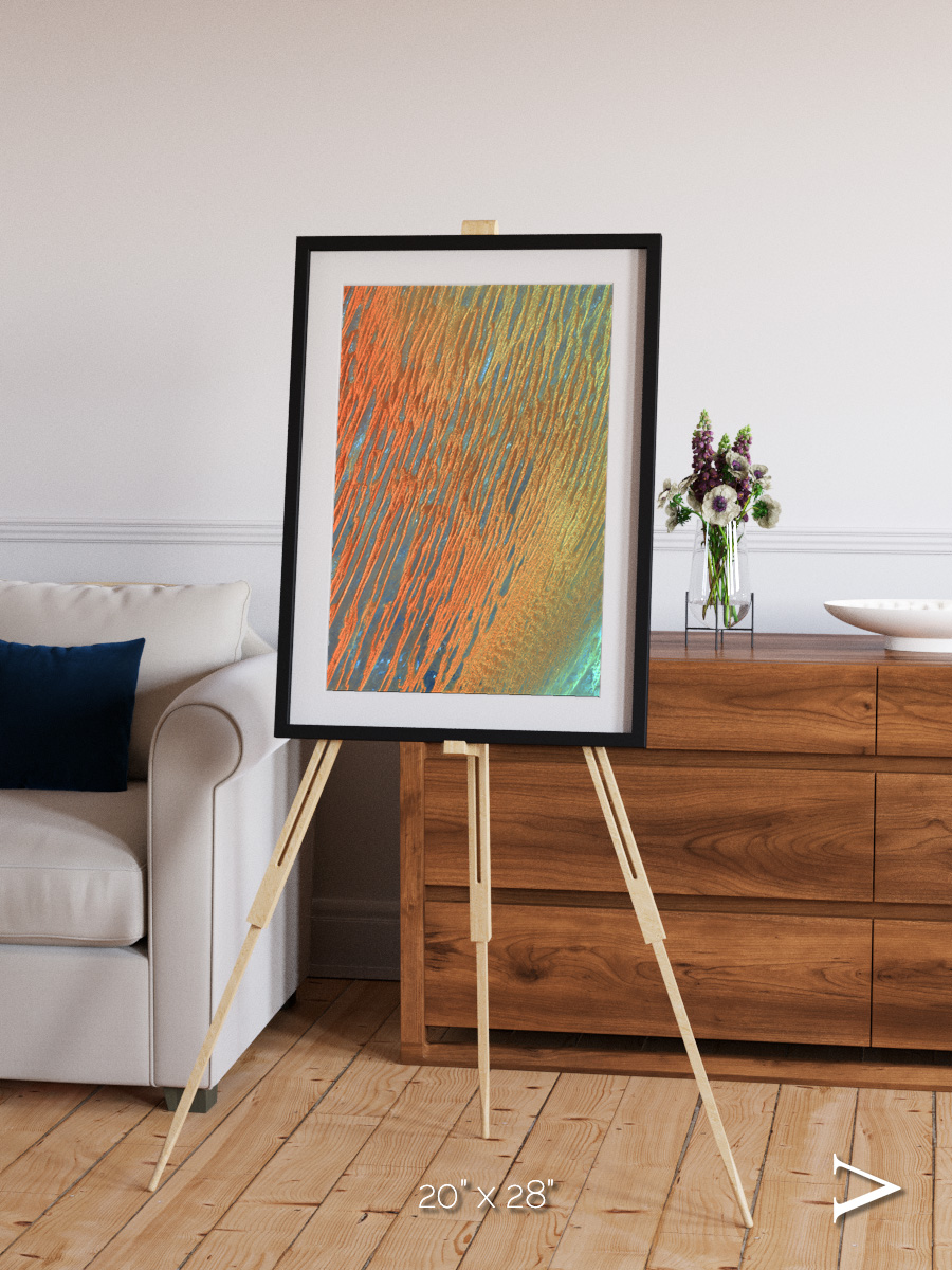 Windwritten Sands, Erg Chech Framed & Mounted Print