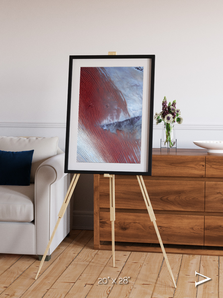 Wind Signatures, Empty Quarter Framed & Mounted Print