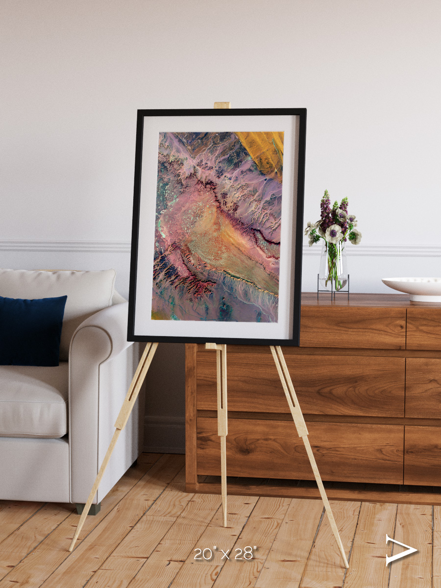 Echoes of Water, Western Desert Framed & Mounted Print