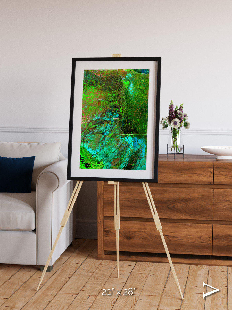 Linear Dunes, Florida Everglades Framed & Mounted Print