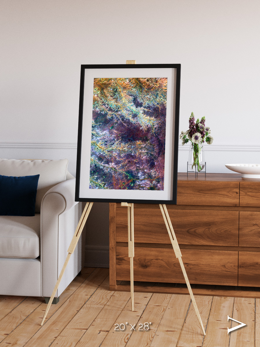 River and Plain, Ghadamis River Framed & Mounted Print