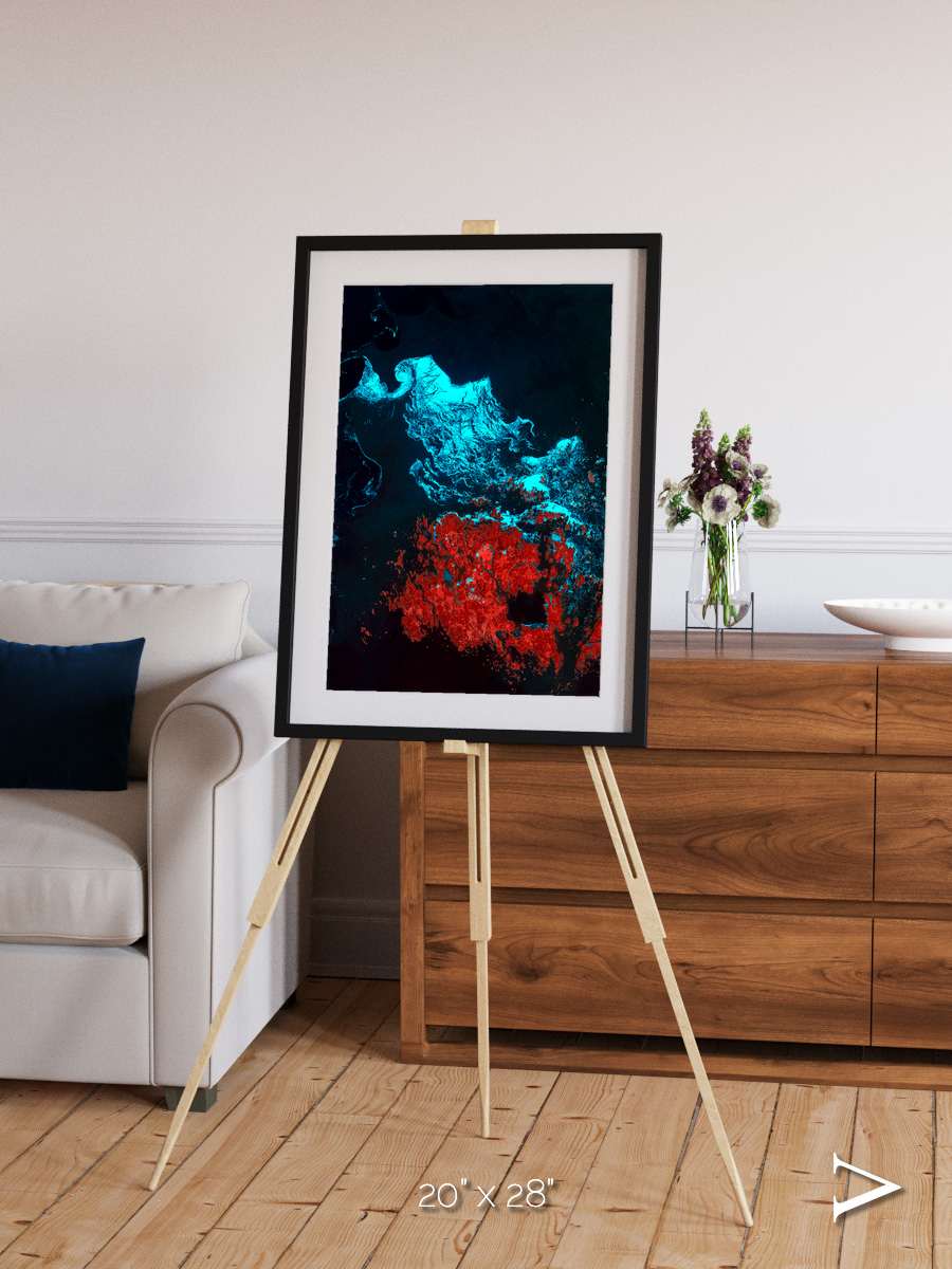 Island Sanctuary, Ghostly Grease Ice Framed & Mounted Print