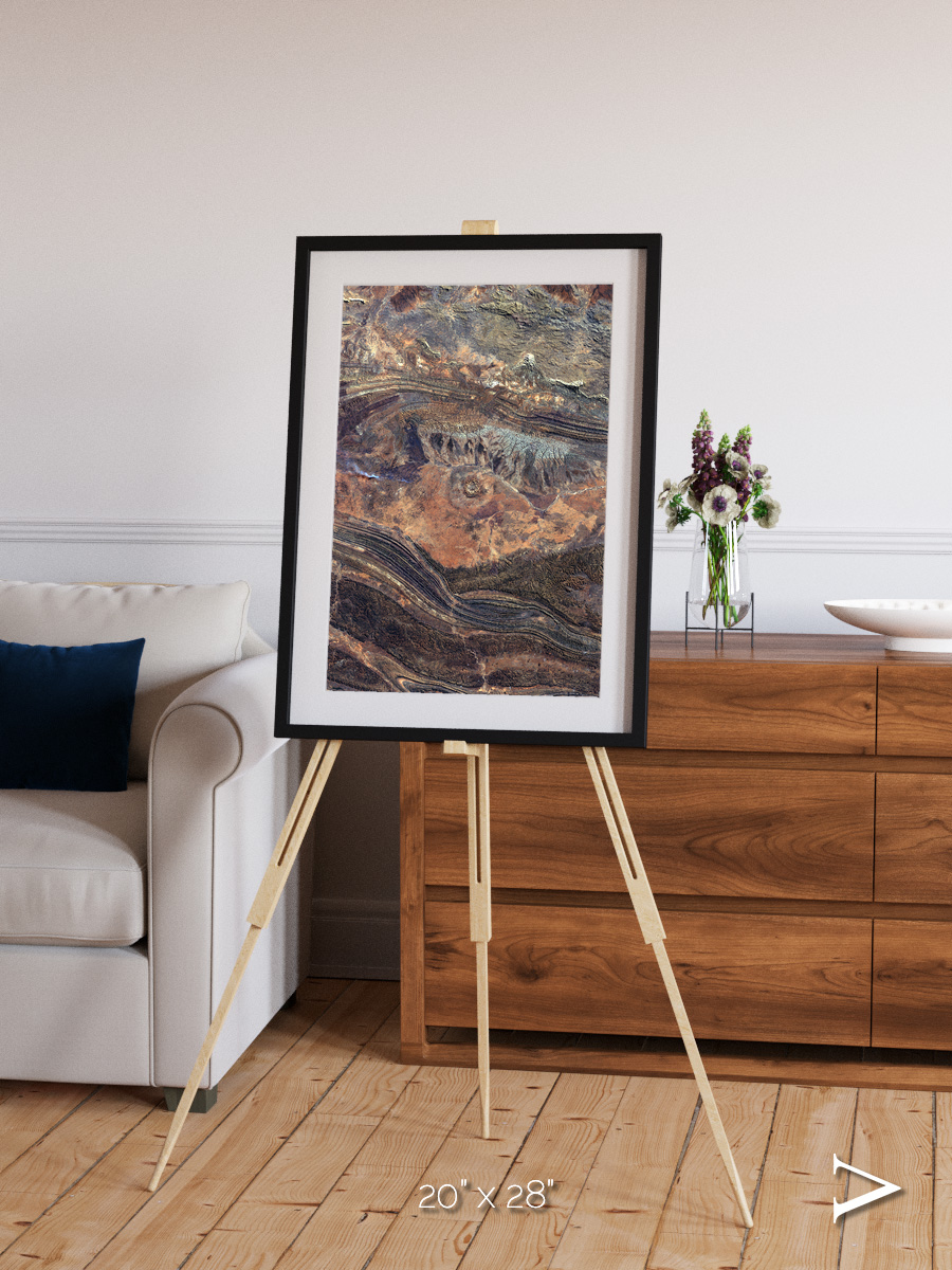 Volcanic Palette, Gosses Bluff Framed & Mounted Print