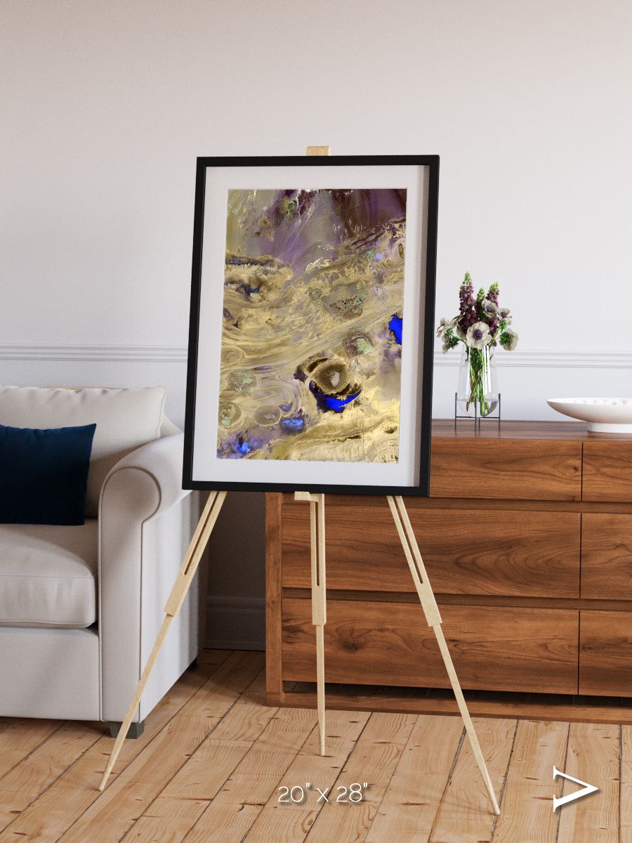 Salt Mirror, Great Salt Desert Framed & Mounted Print