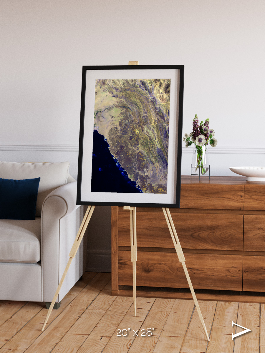 Fire Fields, Harrat Al Birk Framed & Mounted Print