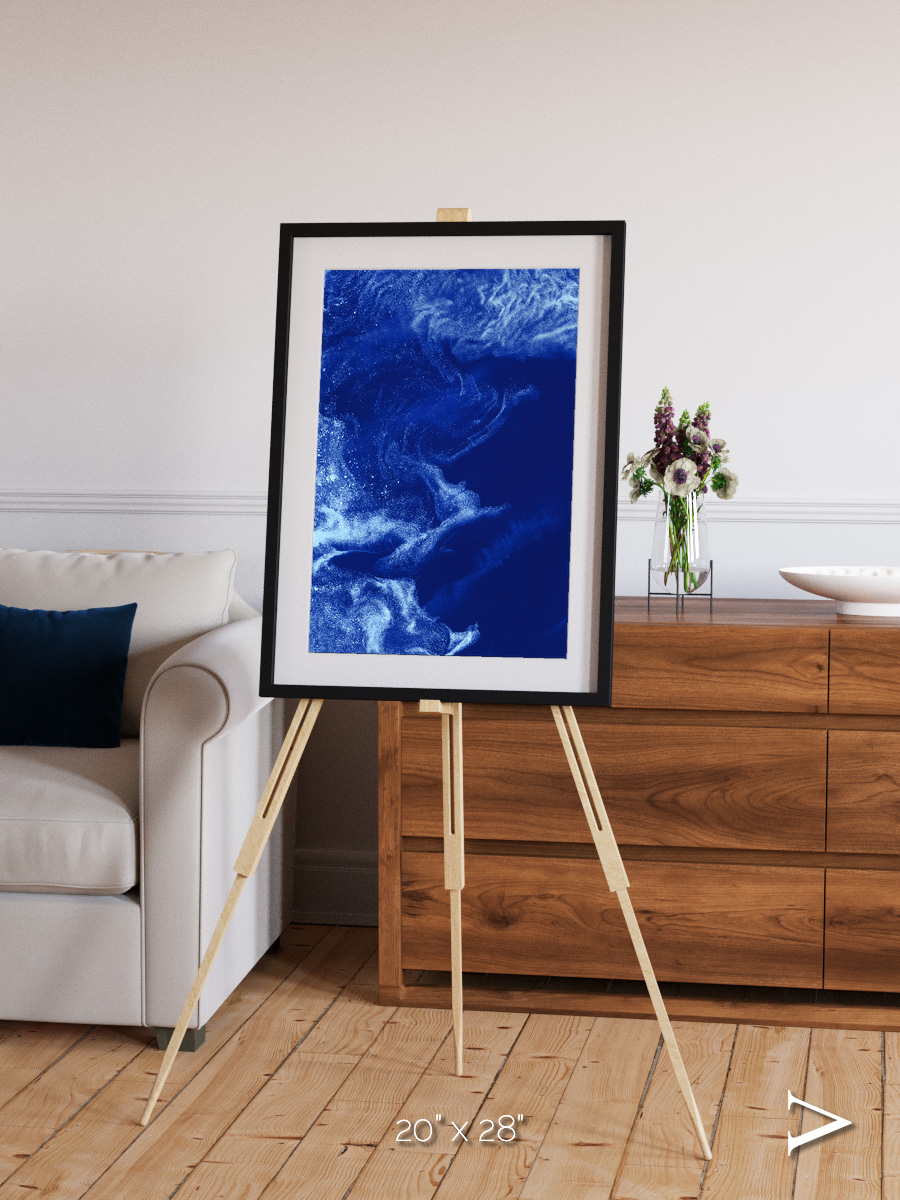 Wind Signatures, Ice Stars Framed & Mounted Print
