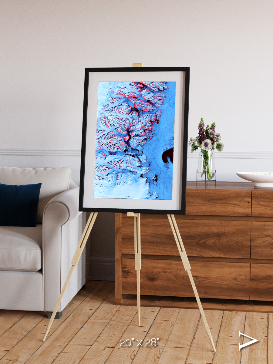 Polar Flow, Ice Waves Framed & Mounted Print