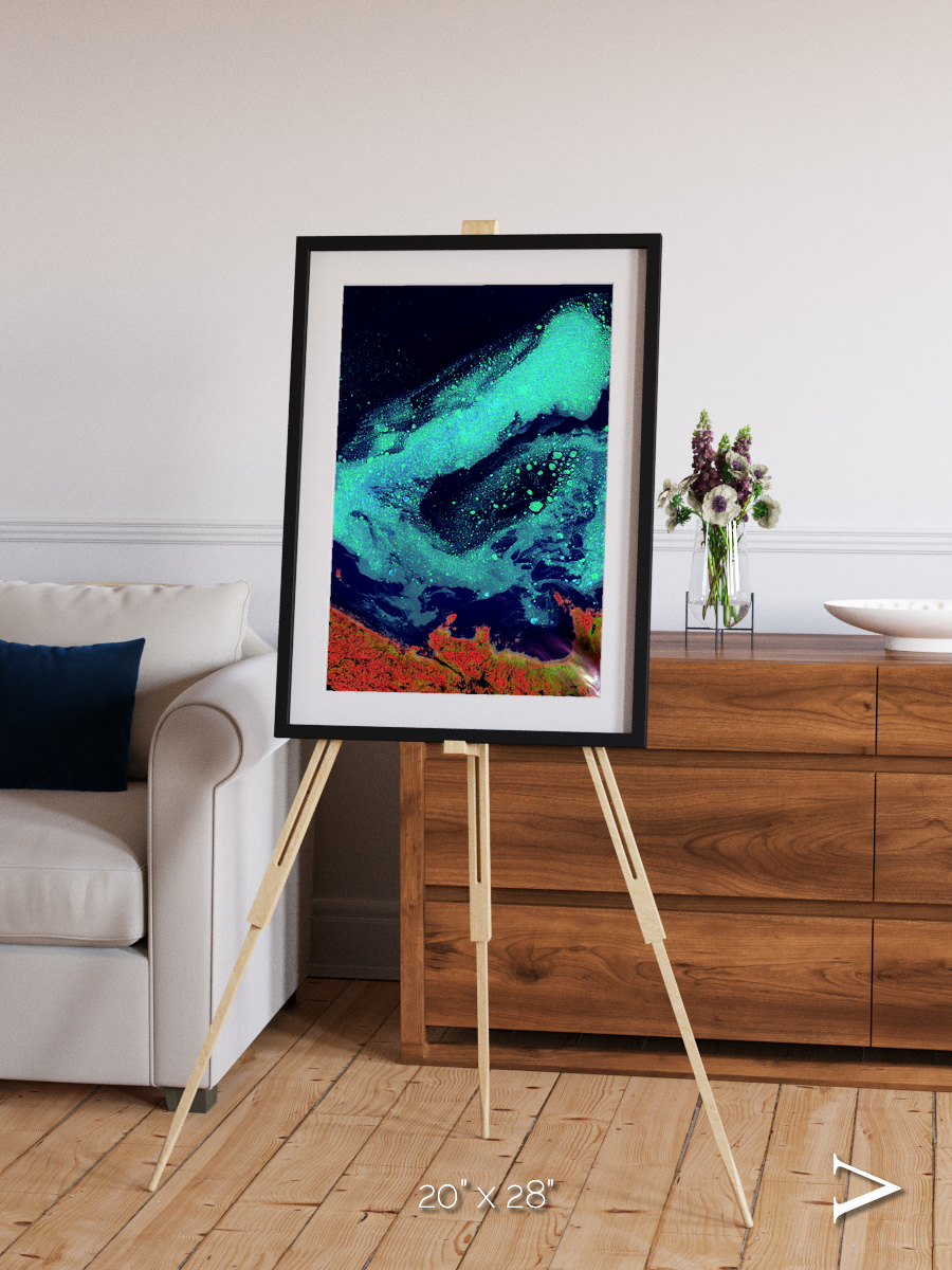 Frozen Currents, Foxe Basin Framed & Mounted Print