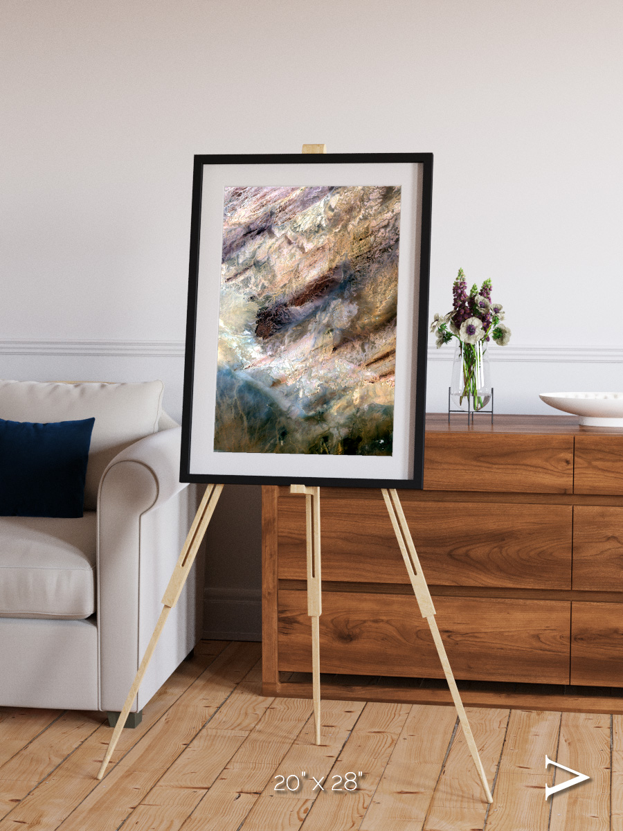 Lava Lines, Impact Framed & Mounted Print