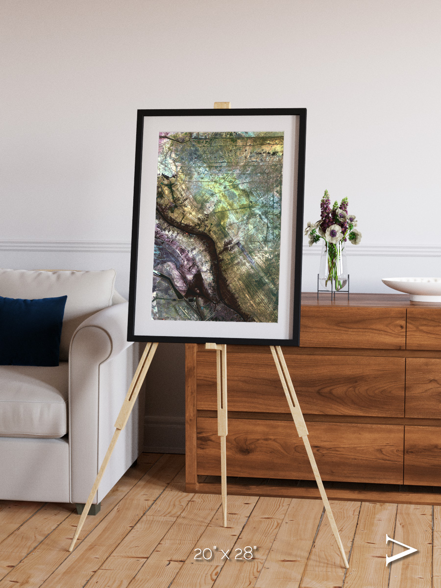 Floodplain Lines, Iraqi Emplacement Framed & Mounted Print