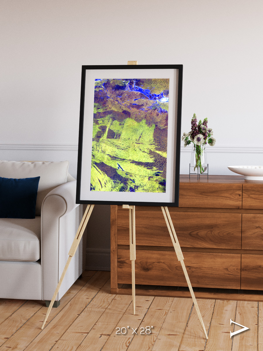 Lake Lines, Lake Amadeus Framed & Mounted Print