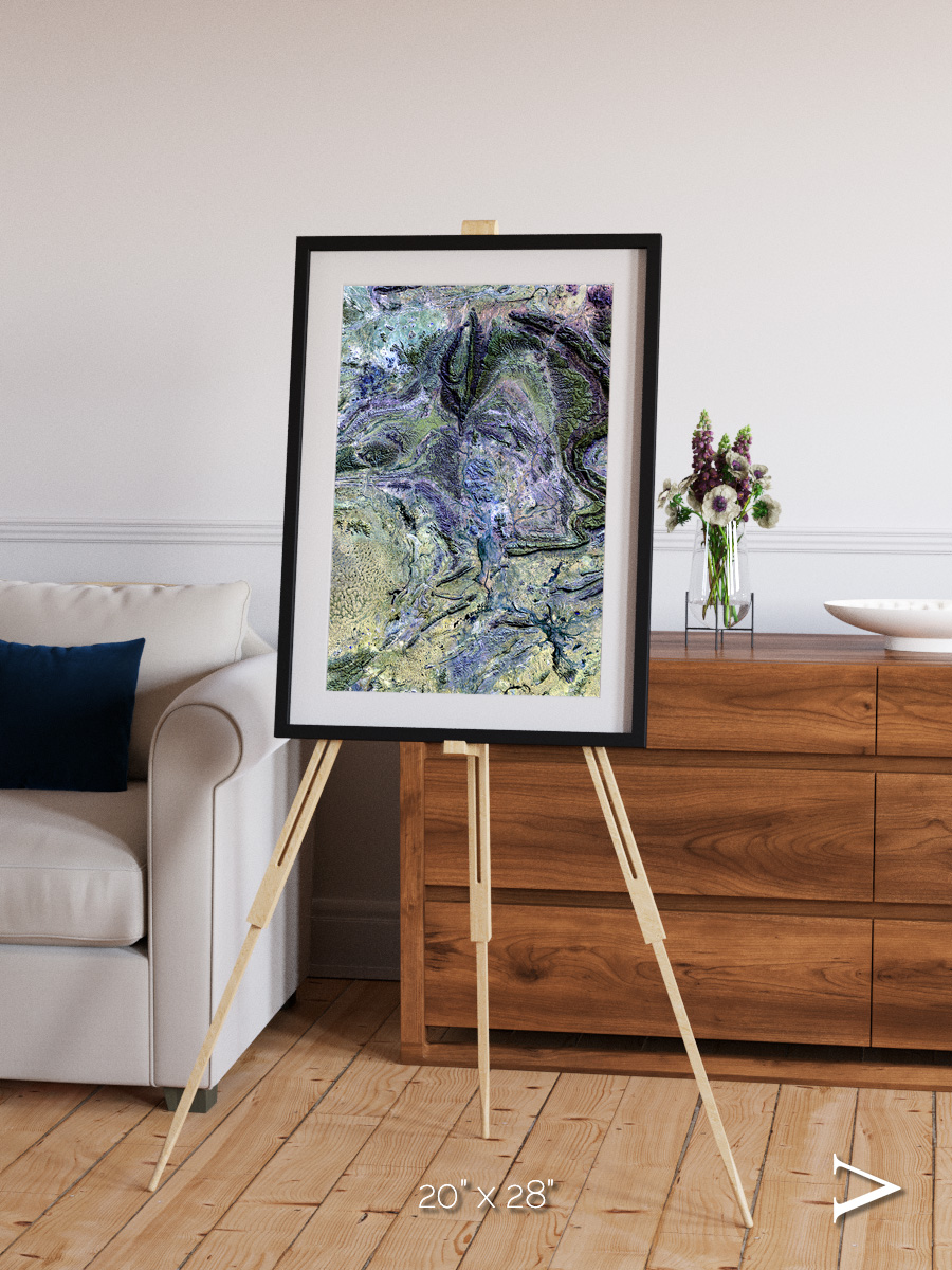 Mountain Textures, MacDonnell Ranges Framed & Mounted Print