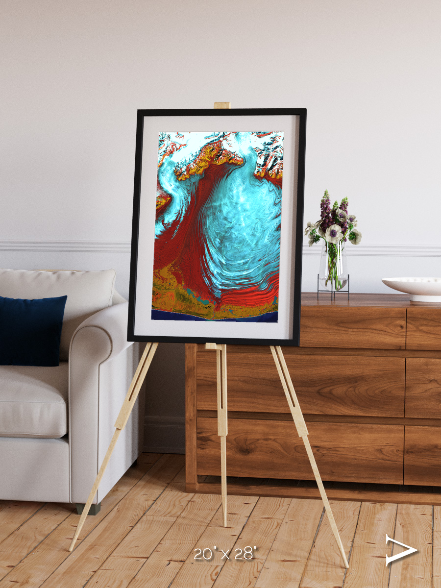 Glacial Passage, Malaspina Glacier Framed & Mounted Print