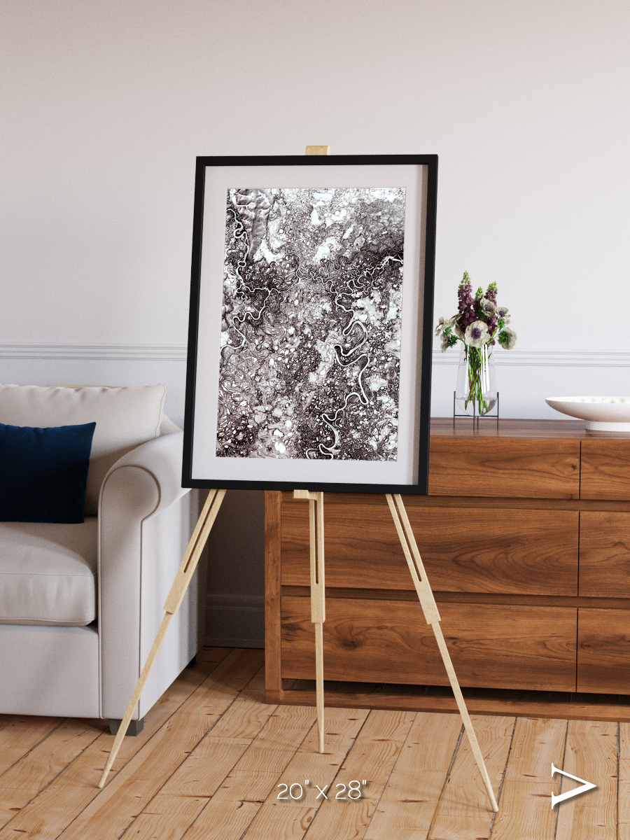 River Threads, Mayn River Framed & Mounted Print