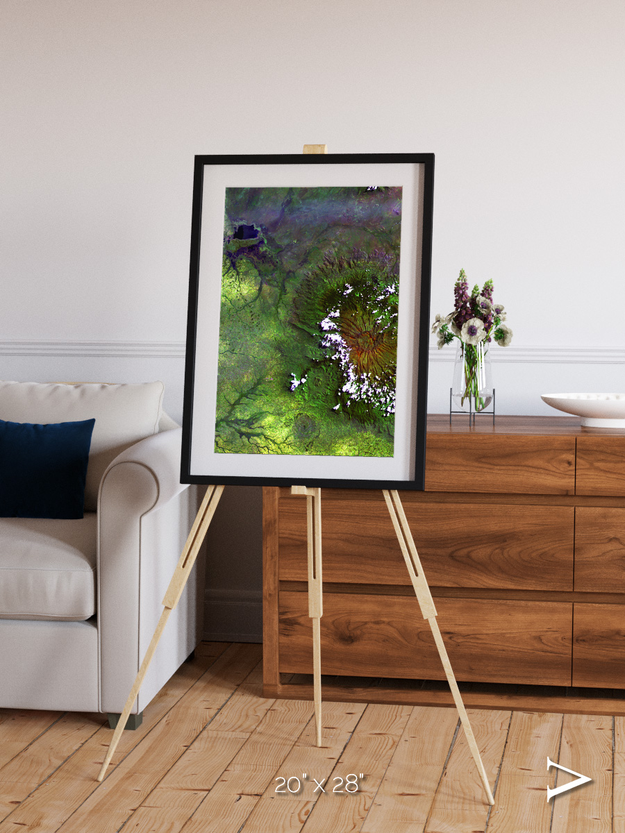 Vortex Trails, Mount Elgon Framed & Mounted Print