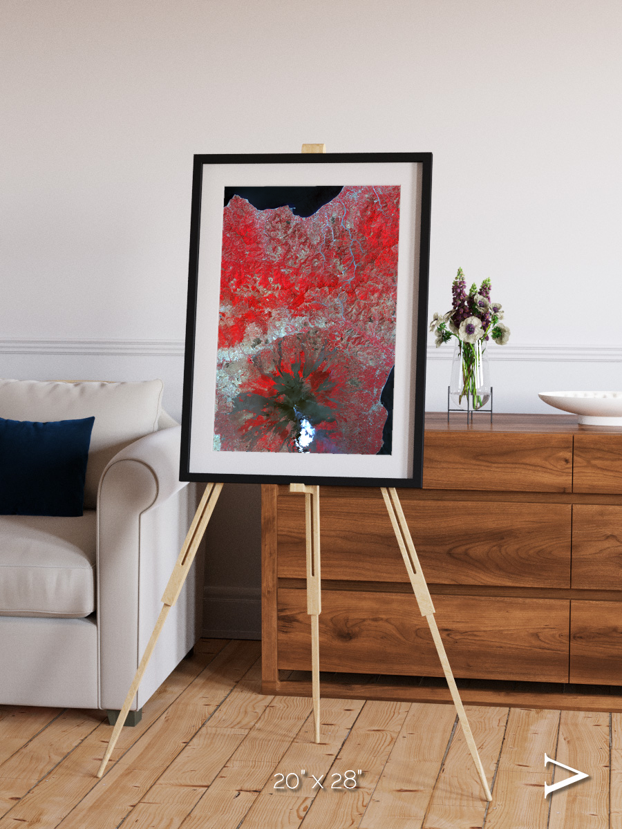 Painted Archipelago, Mt Etna Framed & Mounted Print