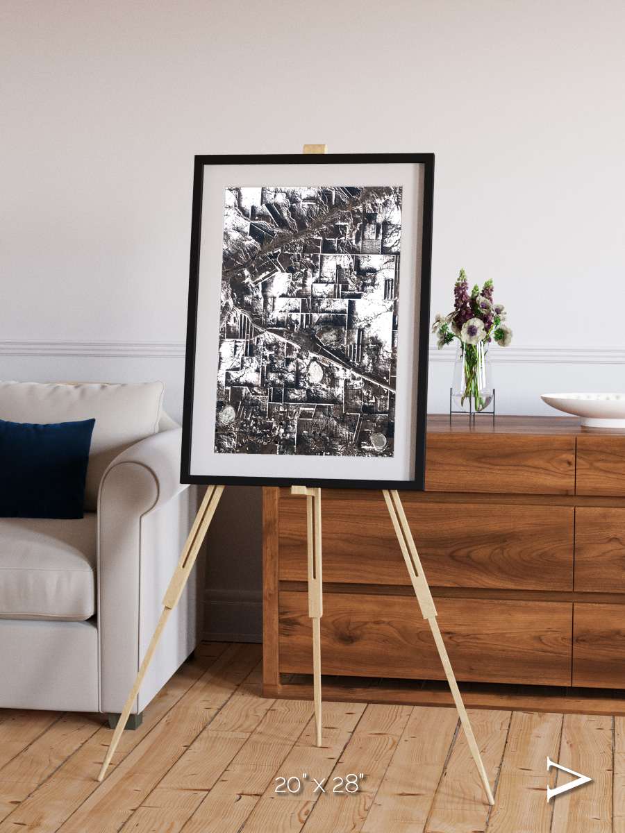 Fertile Threads, Northern Kazakhstan Framed & Mounted Print